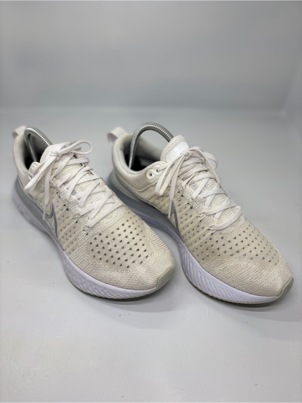 Nike React Infinity Run Flyknit Women’s 7.5 White Running Shoes Sneakers - Picture 8 of 13